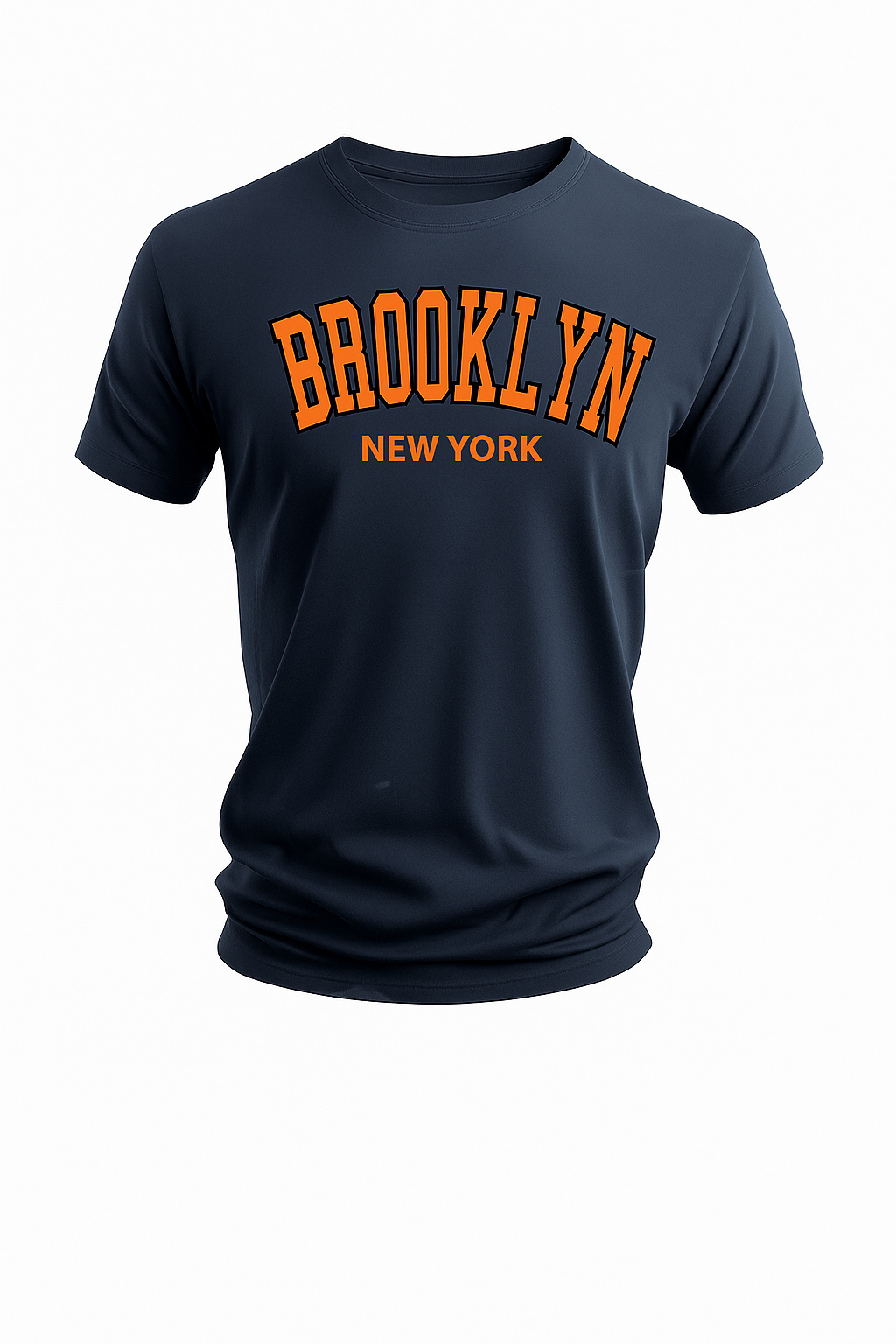 BROOKLYN NEW YORK Dark Navy Blue Cotton Polo T-Shirt