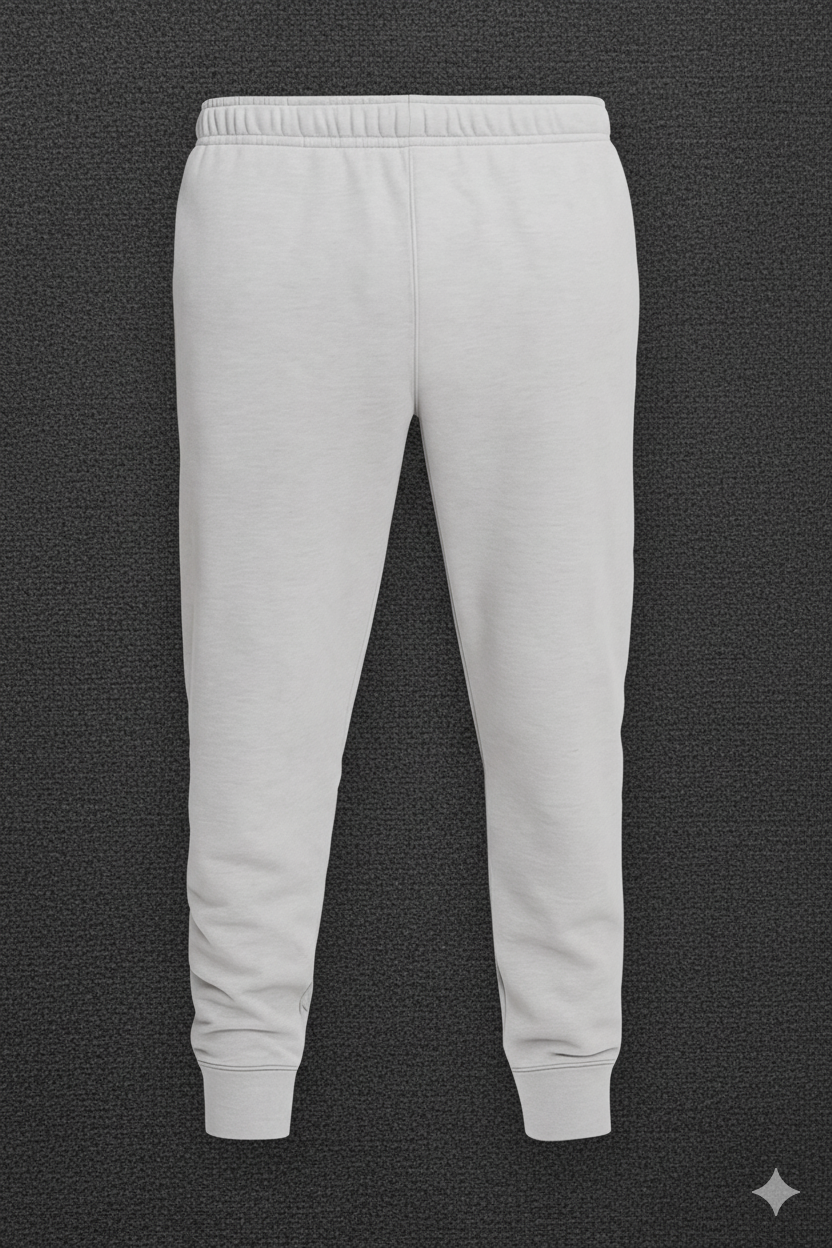 Men's White Jogger Trouser